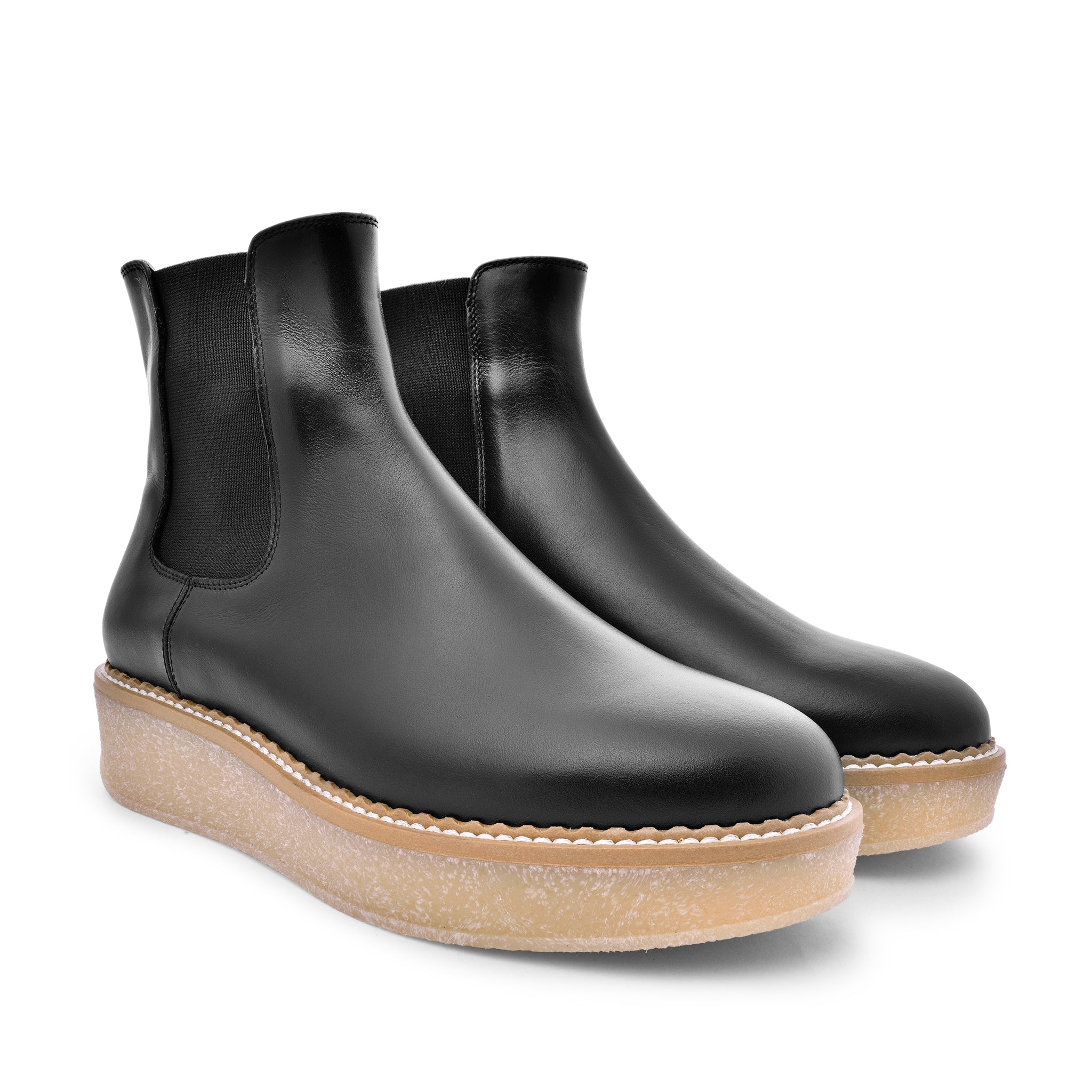 Machi Black Leather Chelsea Boots 2005_BLACK- 4