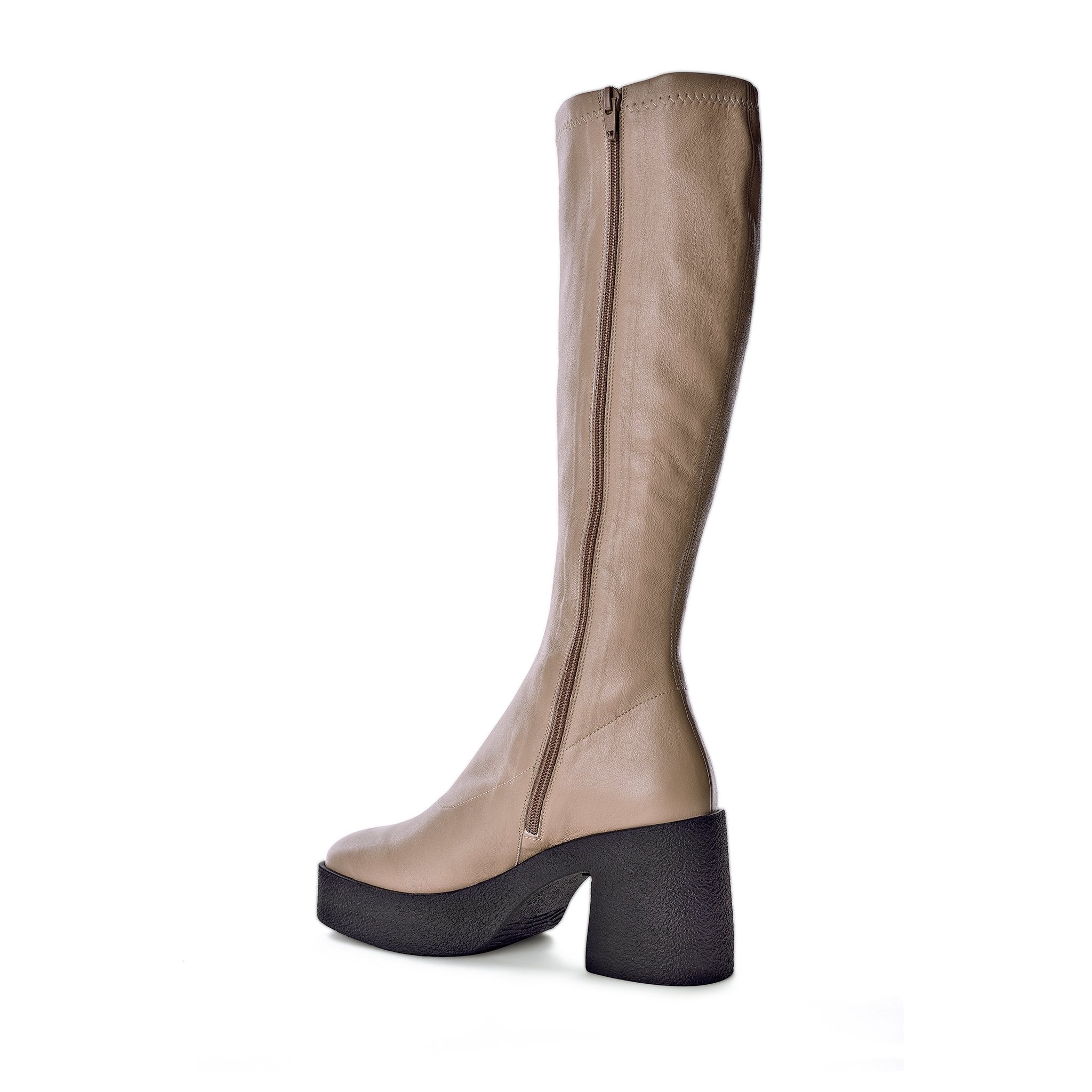 Izumi Sand Stretch Leather Chunky Boots 20077-01-05 - 6