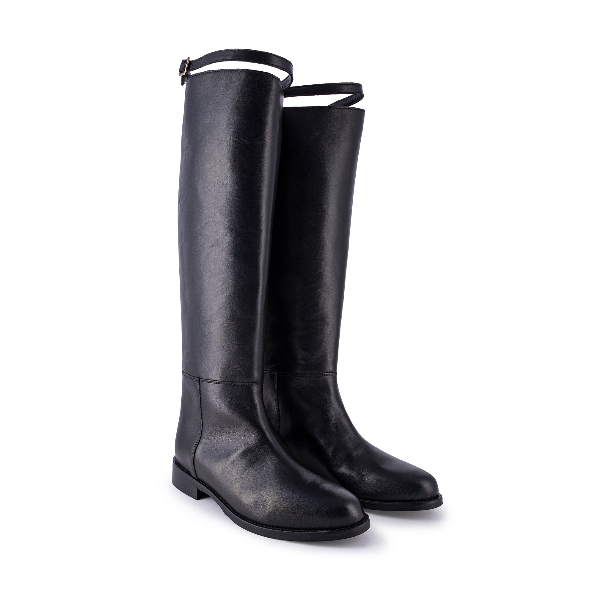 Oscar Black Strap High Boots OSCAR-CINTURINO-VITELLO - 2