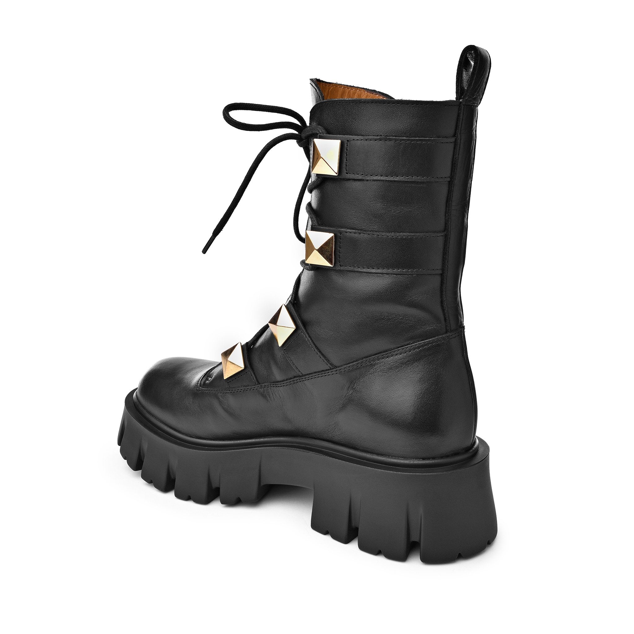 Mako Pyramid Studs Combat Boots D1356 - 9