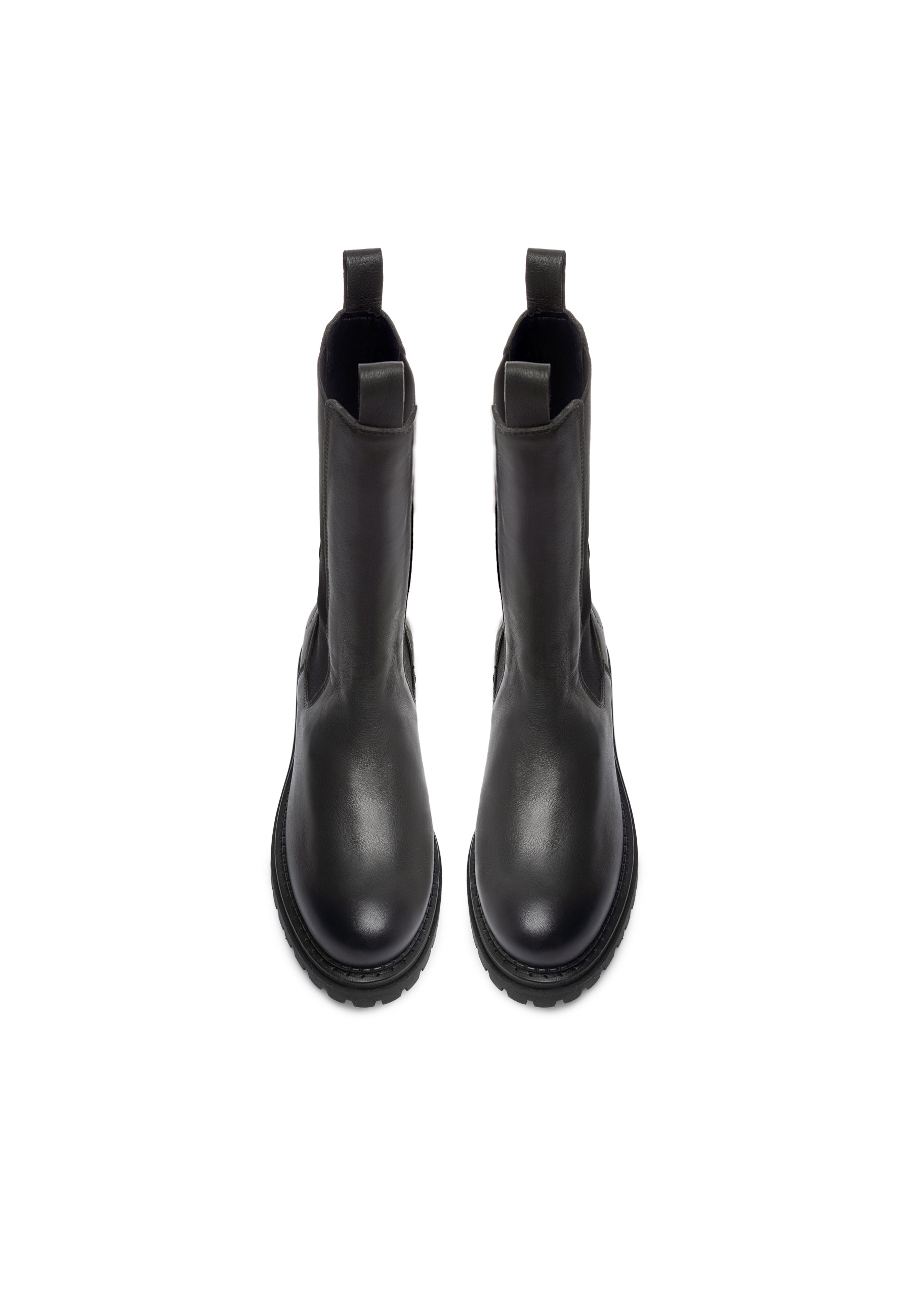 CASHOTT CASHANNAH Chelsea Boot High Cut Leather Chelsea Olive