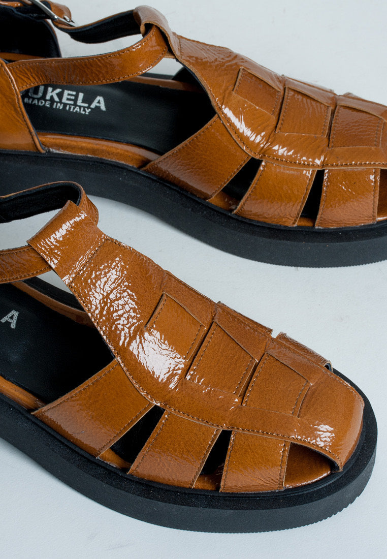 Clara Cognac Leather Sandals CLARA-COGNAC - 5