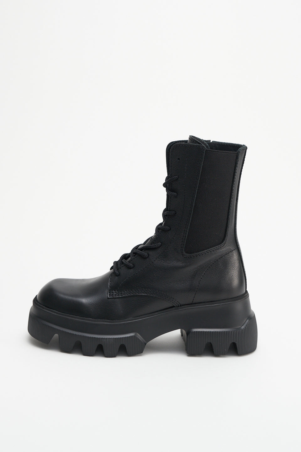 Vitello Black Combat Boots CPH169BLACK - 6