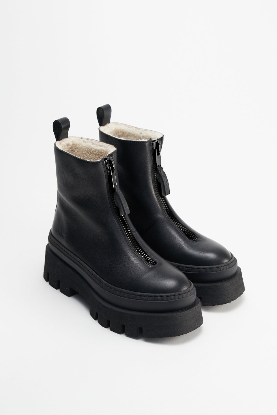 Vitello Black Front Zip Winter Boots CPH591_BLACK - 2