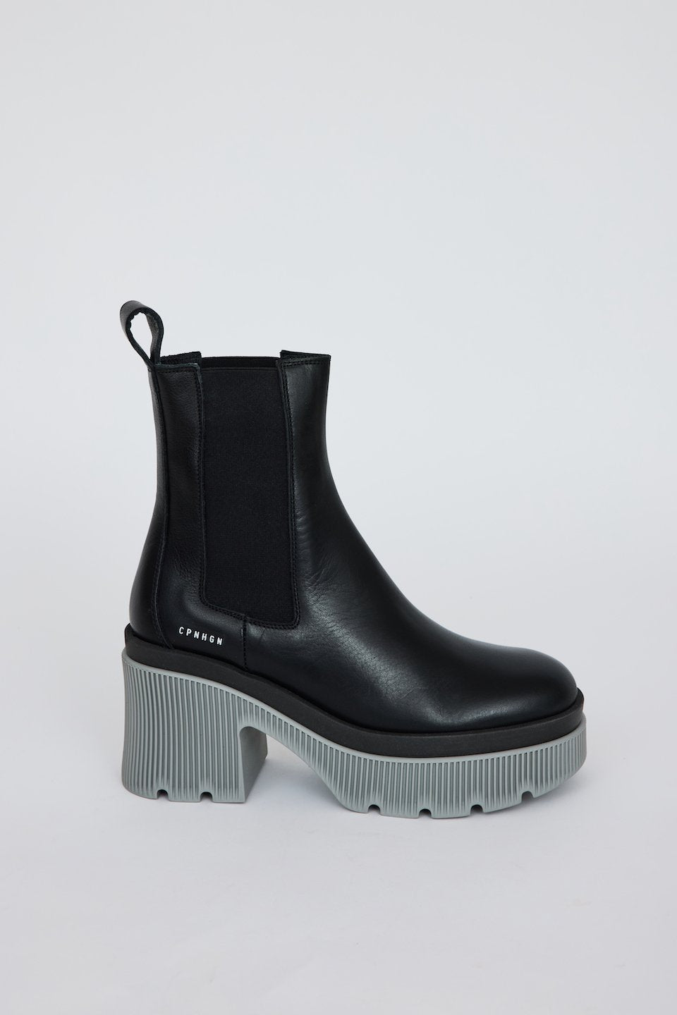 Vitello Black Mid Grey Ankle Boots CHP597 - 8