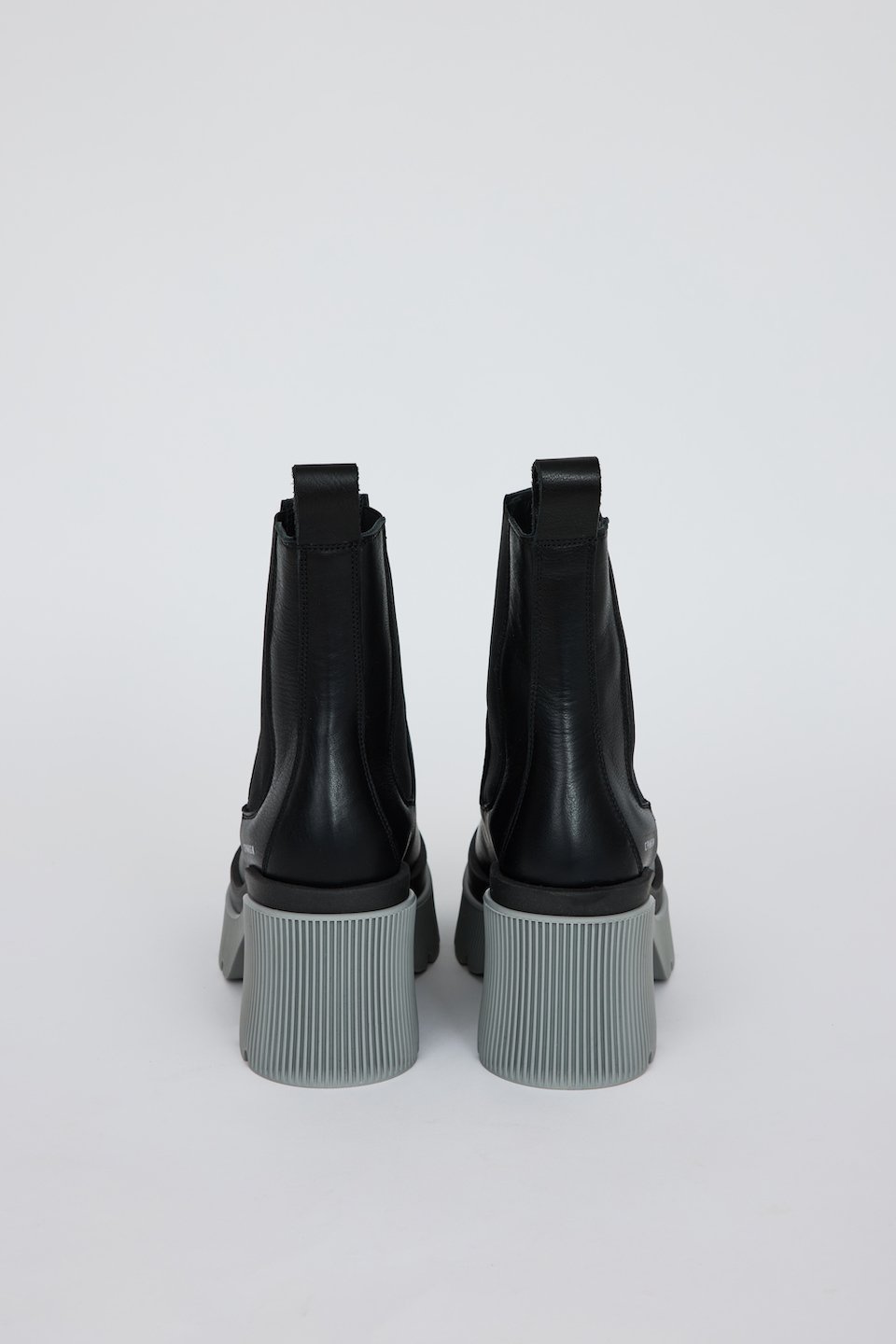 Vitello Black Mid Grey Ankle Boots CHP597 - 5