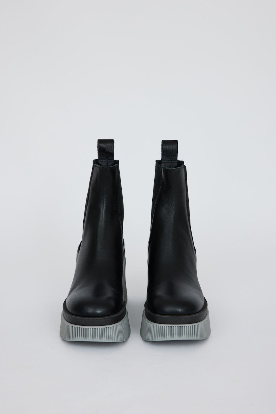 Vitello Black Mid Grey Ankle Boots CHP597 - 4