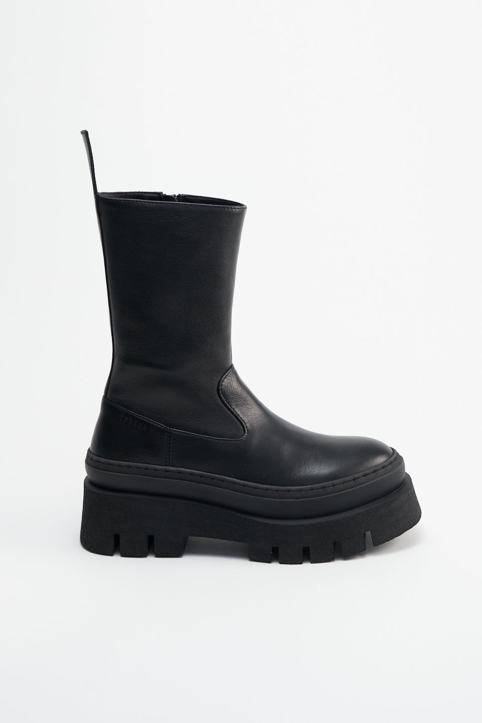 Vitello All Black Leather Boots CPH638_BLACK - 7