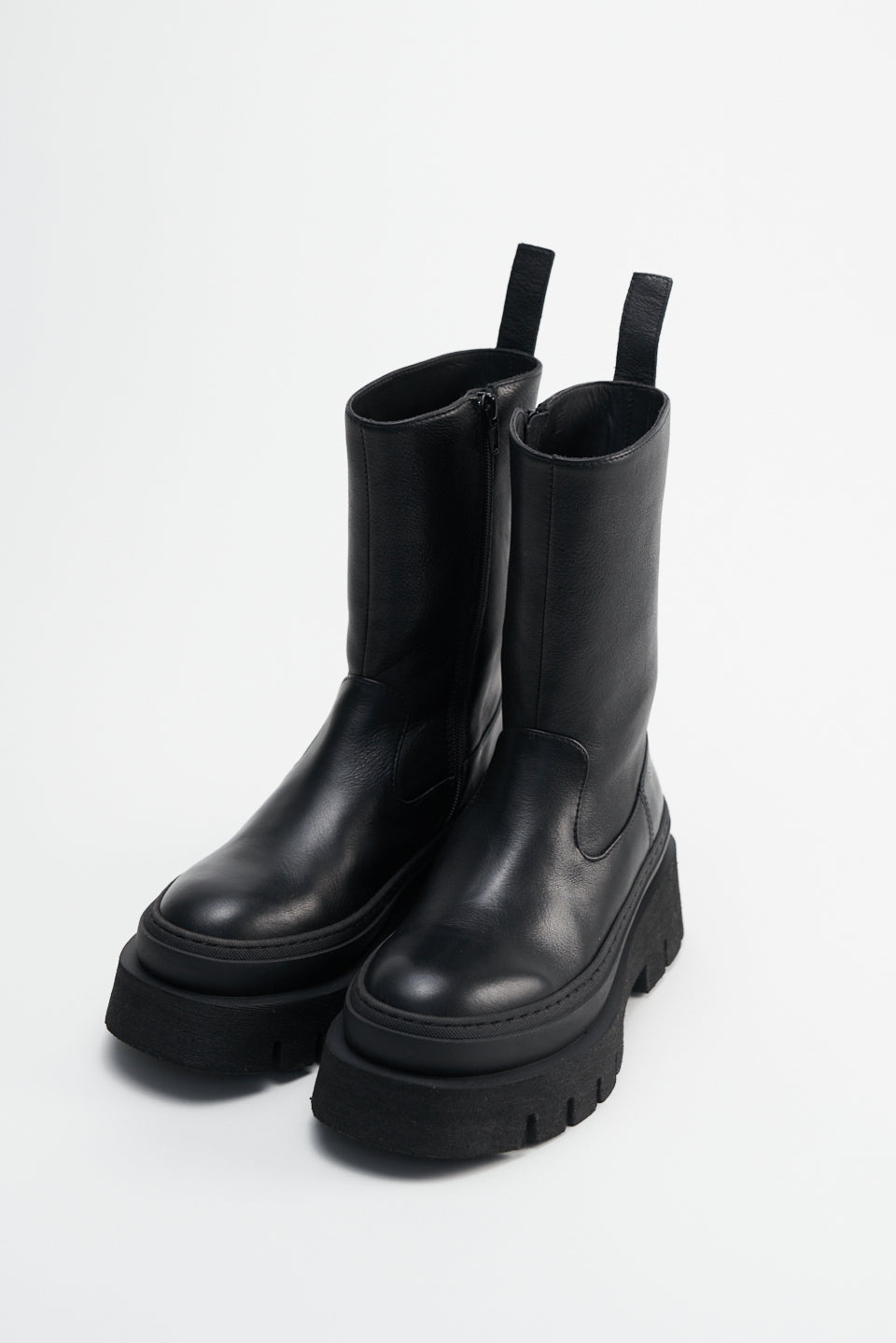 Vitello All Black Leather Boots CPH638_BLACK - 3
