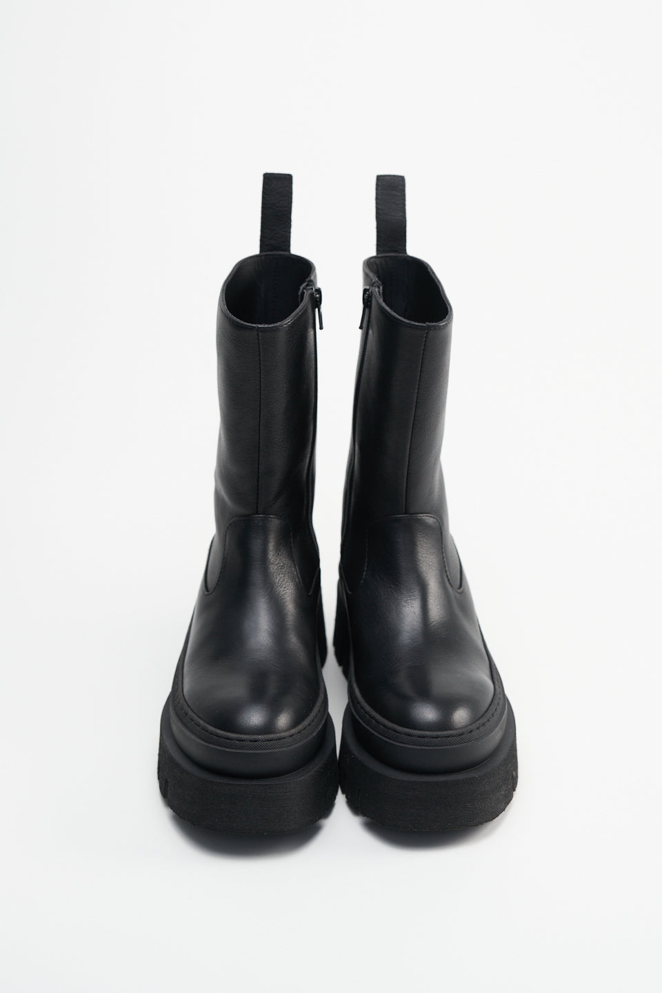 Vitello All Black Leather Boots CPH638_BLACK - 4