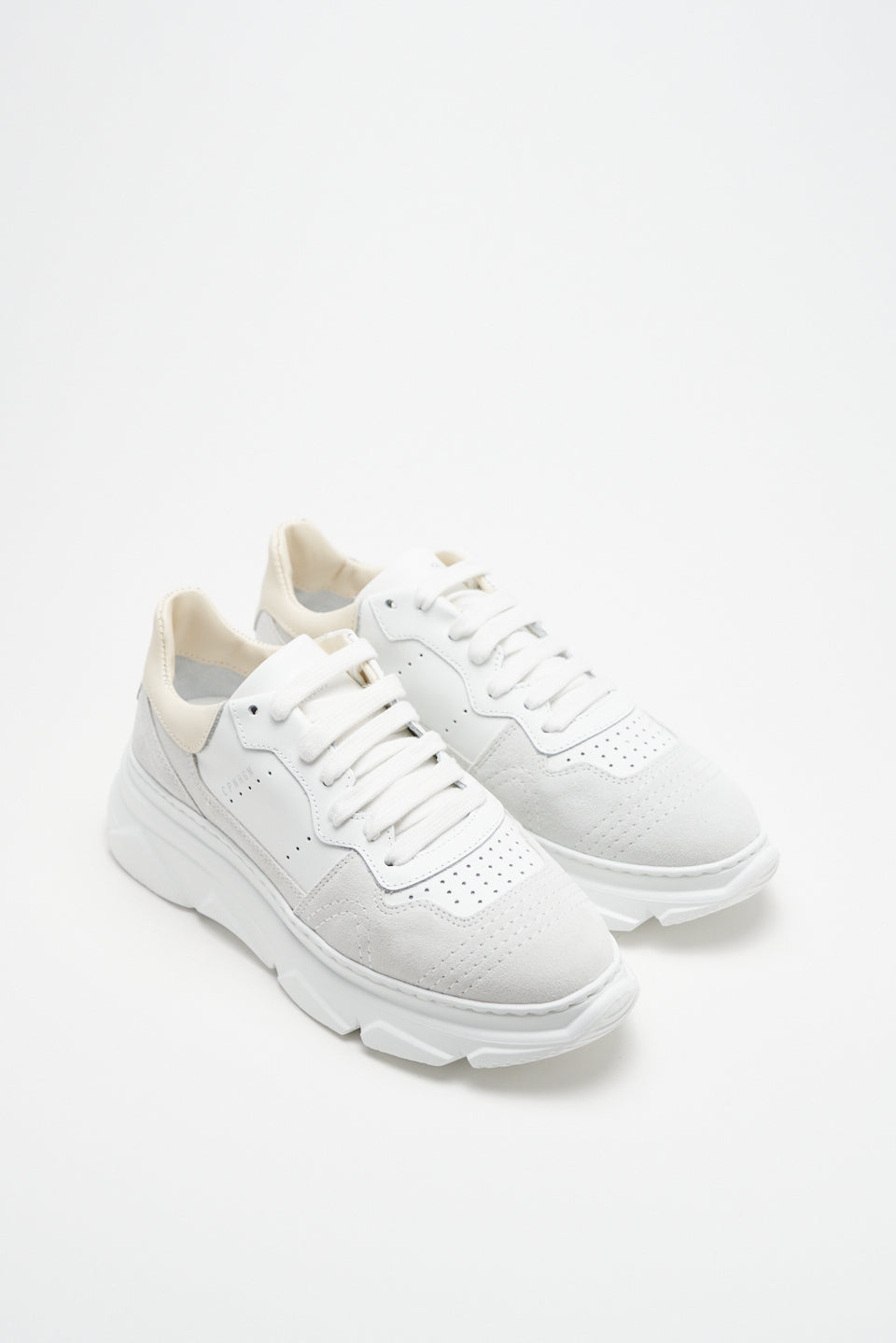 Material Mix White Butter Chunky Sneakers CPH64 - 2