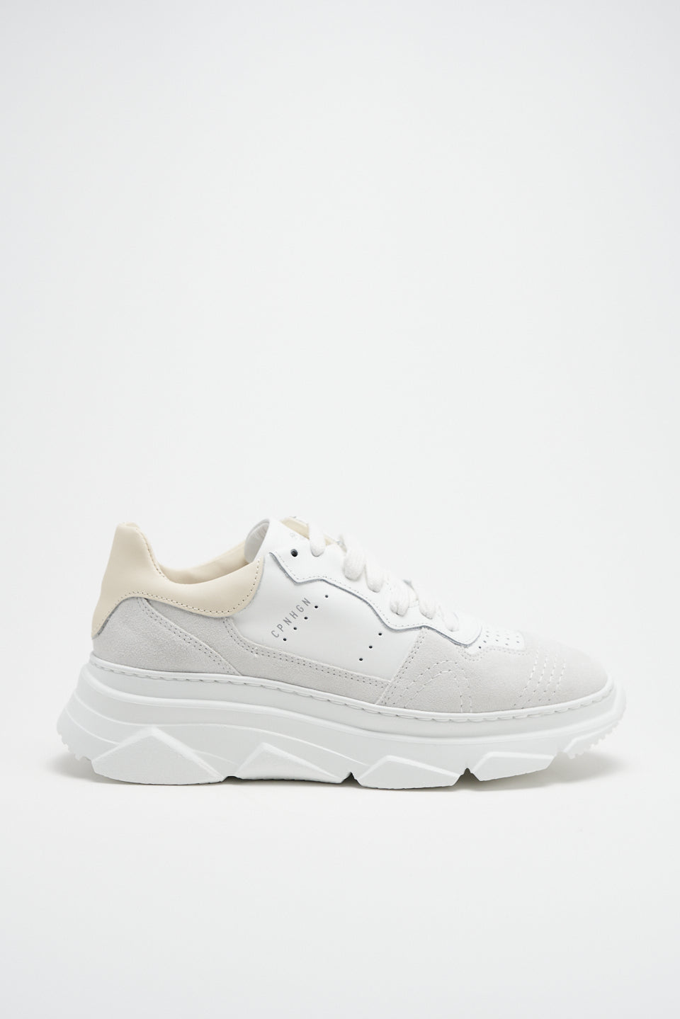 Material Mix White Butter Chunky Sneakers CPH64 - 7