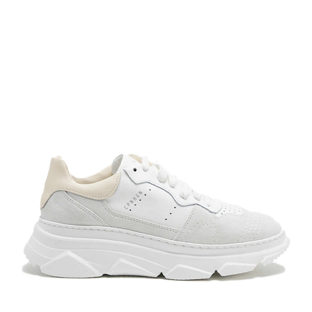 Material Mix White Butter Chunky Sneakers CPH64 - 1