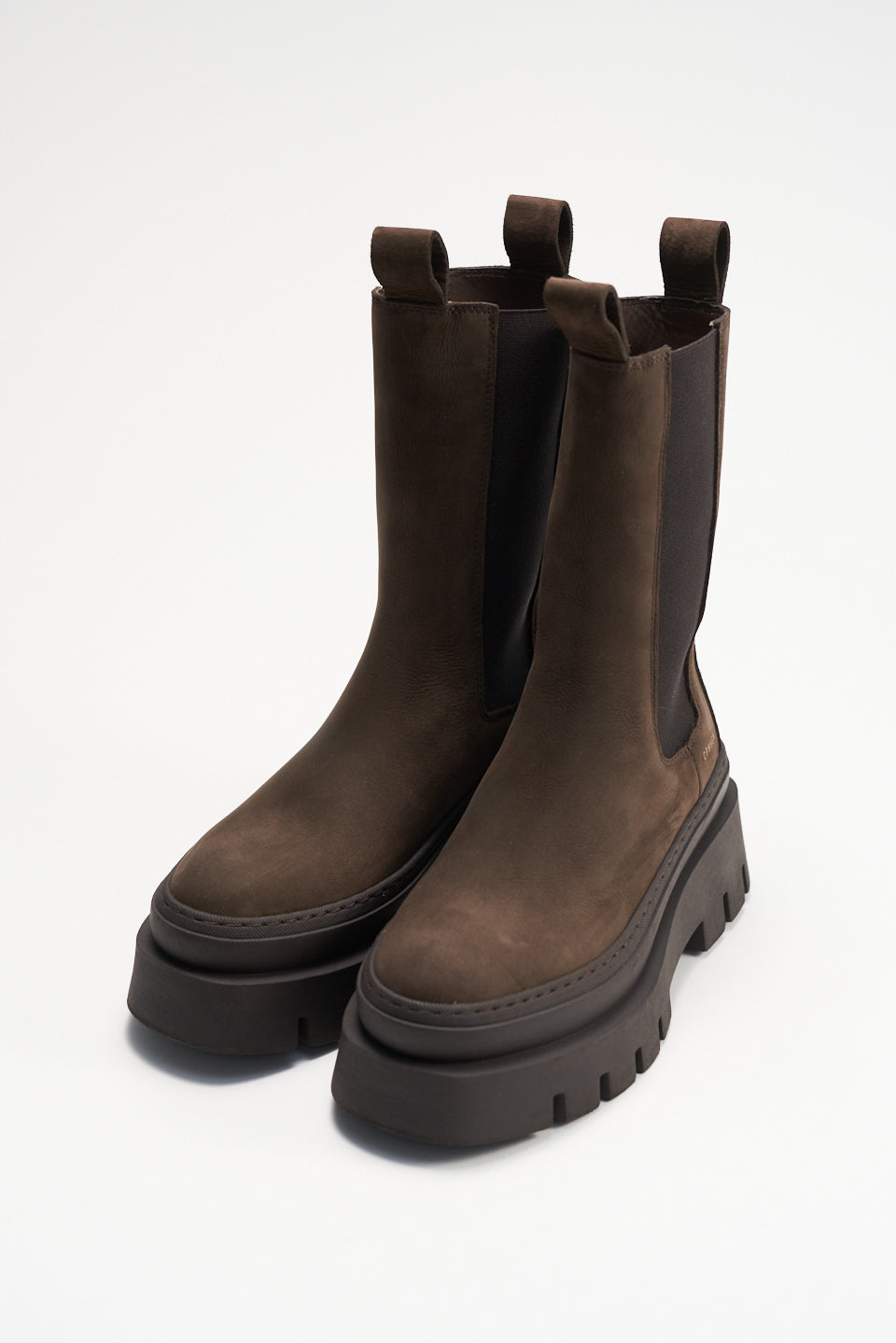 Nabuck Chocolate Chunky High Chelsea Boots CPH685_CHOCOLATE - 4
