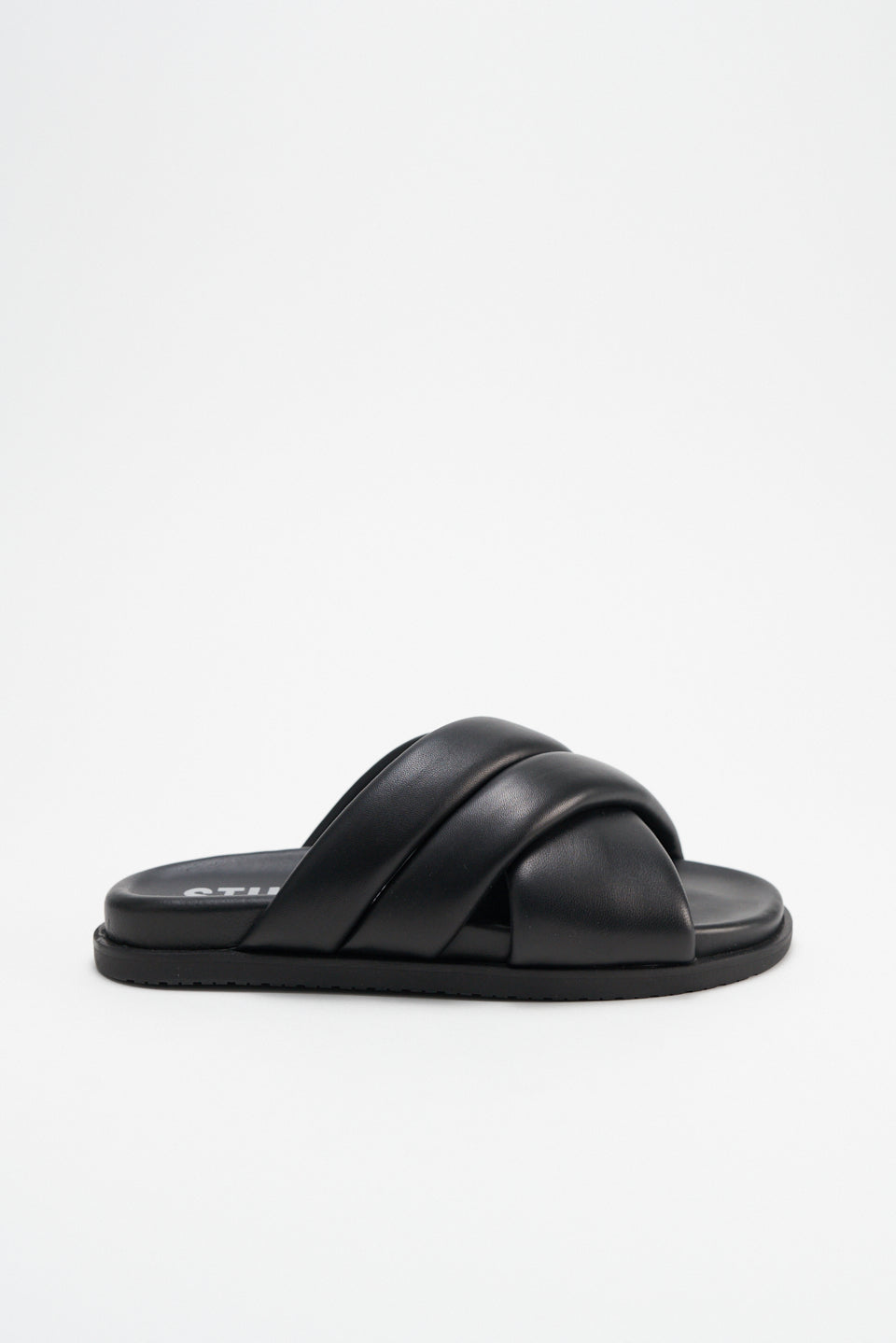 Nappa Black Chunky Slides Sandals CPH726 - 8