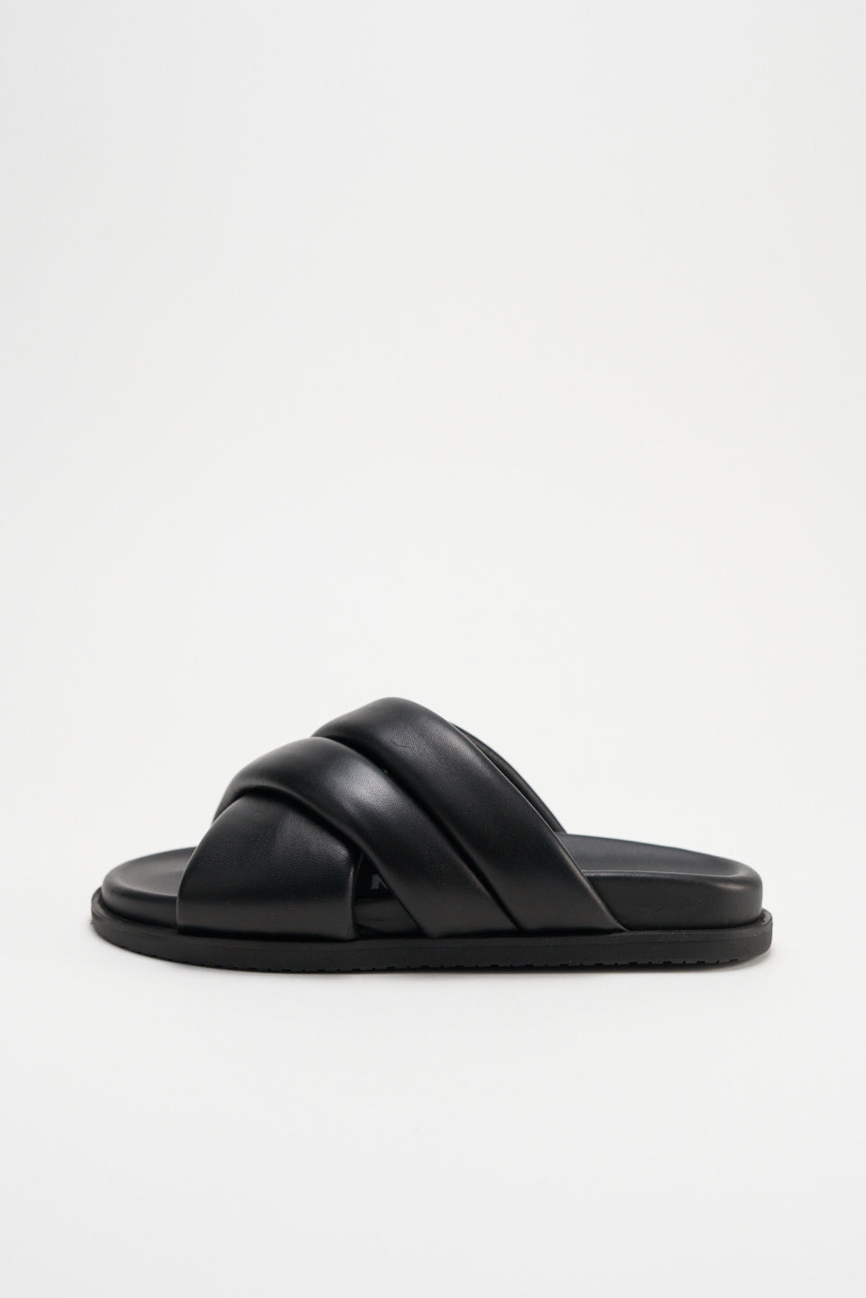 Nappa Black Chunky Slides Sandals CPH726 - 7