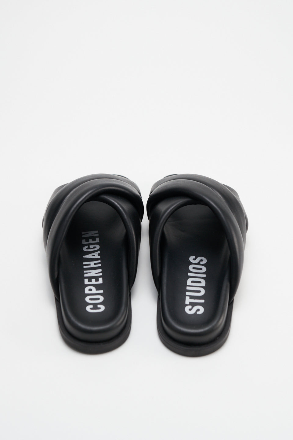Nappa Black Chunky Slides Sandals CPH726 - 6