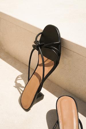 Eunice Leather Black Heeled Sandals 20010411301-001 - 3