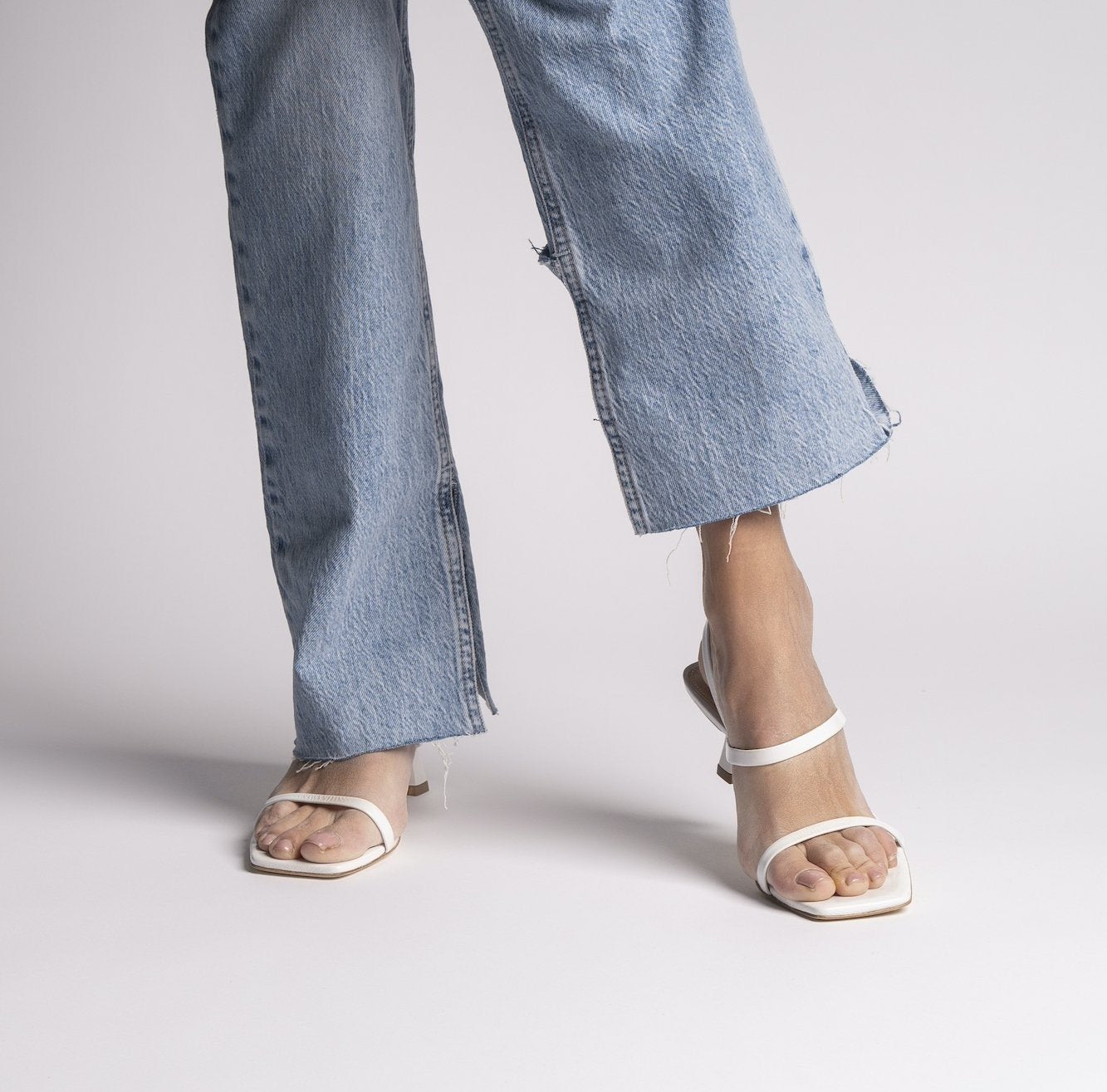 Miya White Naplak Sandals - 3