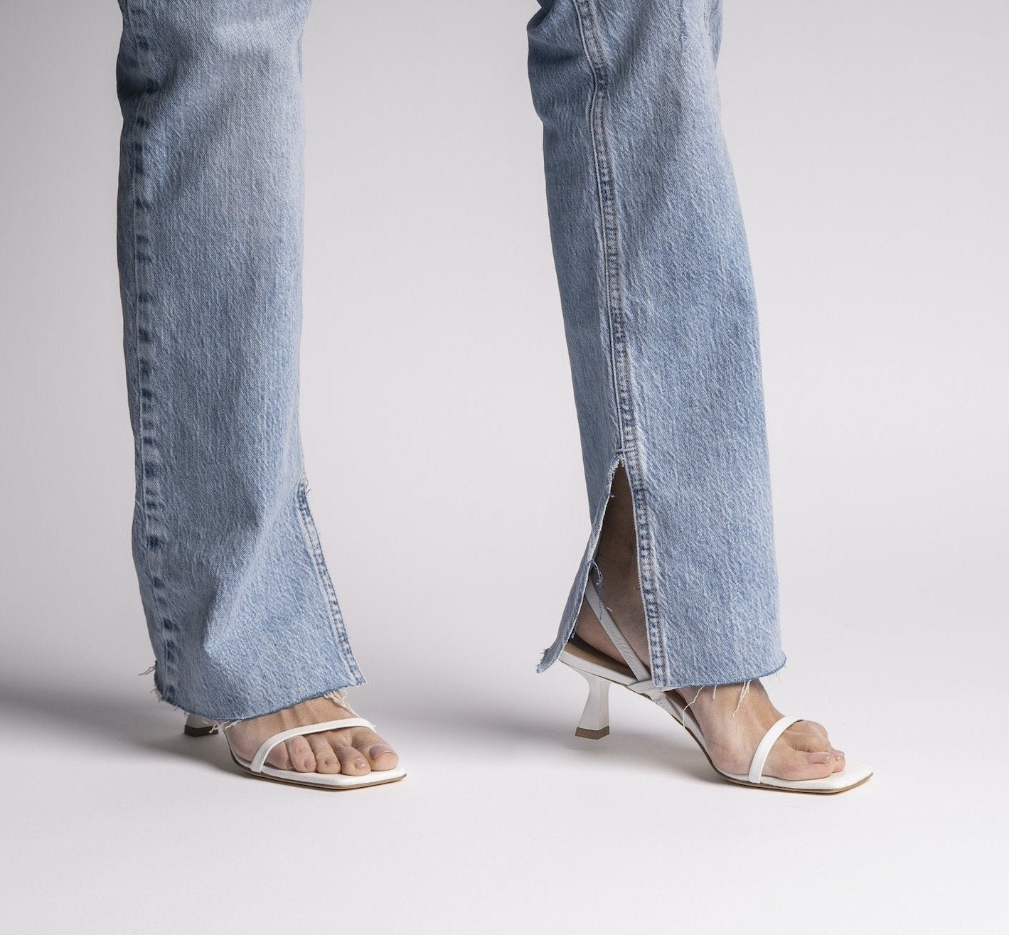 Miya White Naplak Sandals - 2