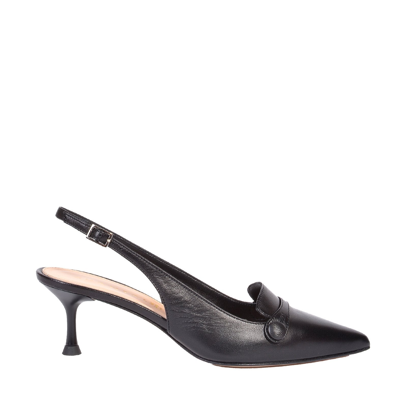 Capretto Sling Back Shoes In Black Heels 1002/Black - 1