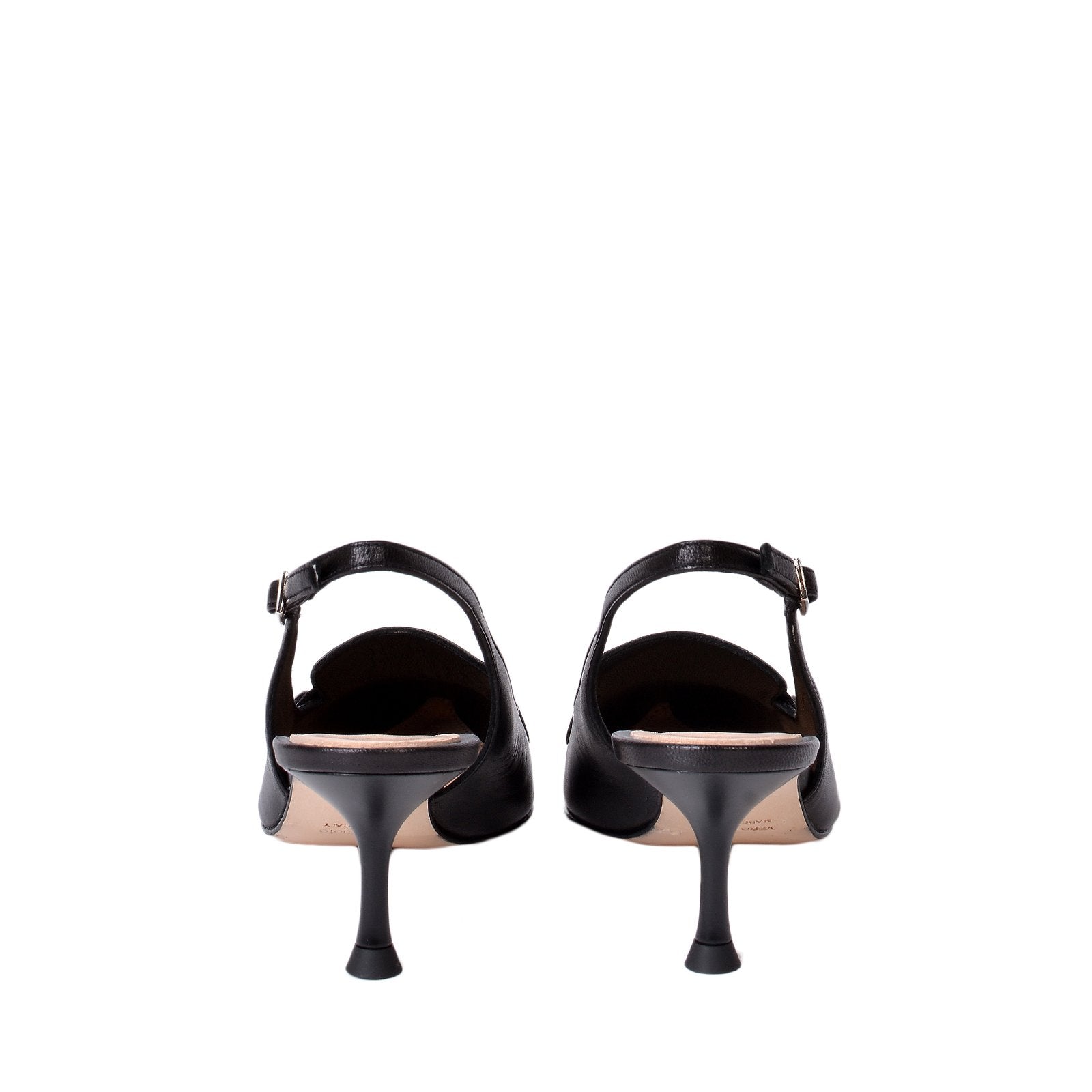 Capretto Sling Back Shoes In Black Heels 1002/Black - 7