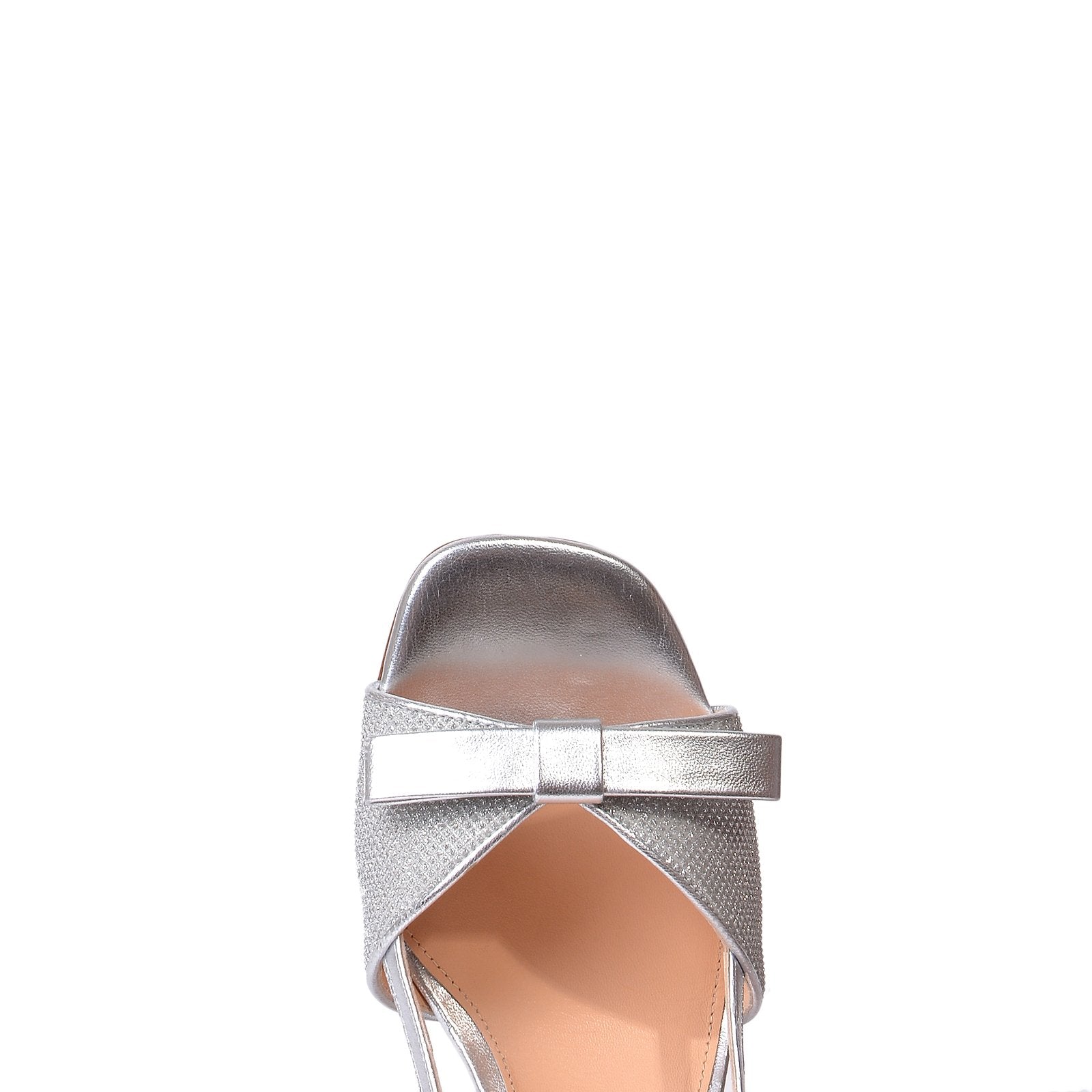 Luxor Bow Glitter Sandals Heels 1103/Silver - 9