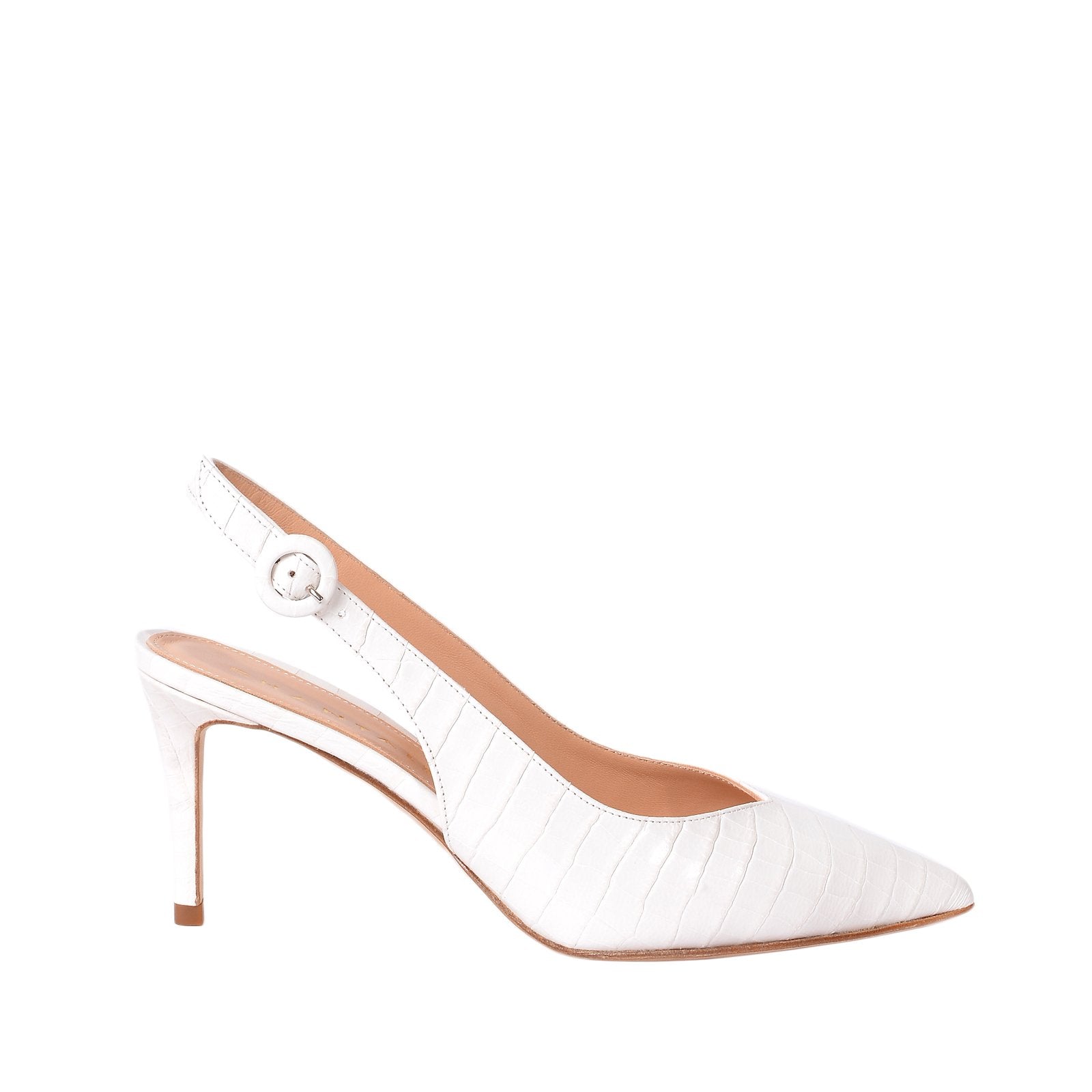 Cocco White Sling Back Pumps Heels 1039/White - 1