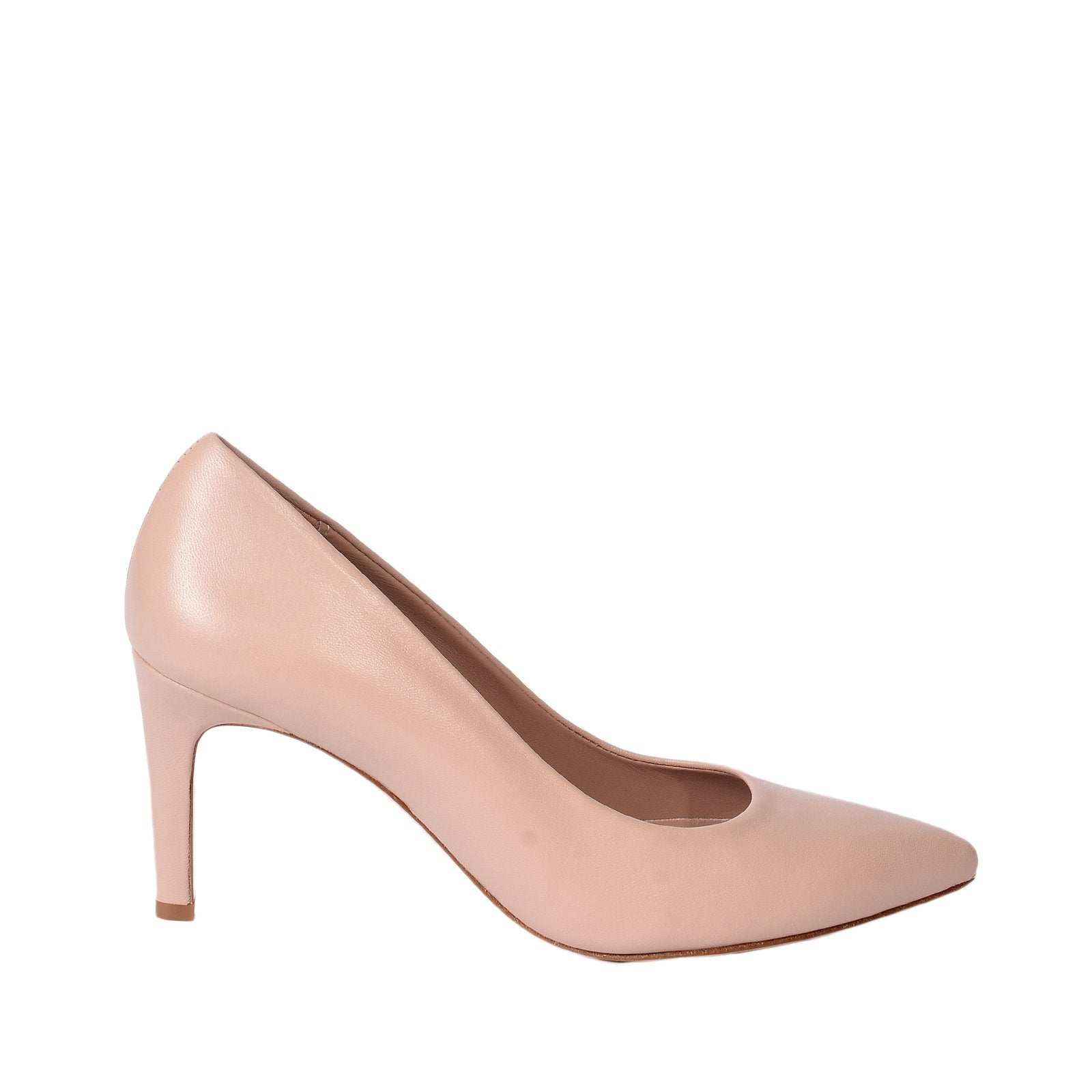 Rosa Nude Leather Pumps Heels 790-004-1 - 1