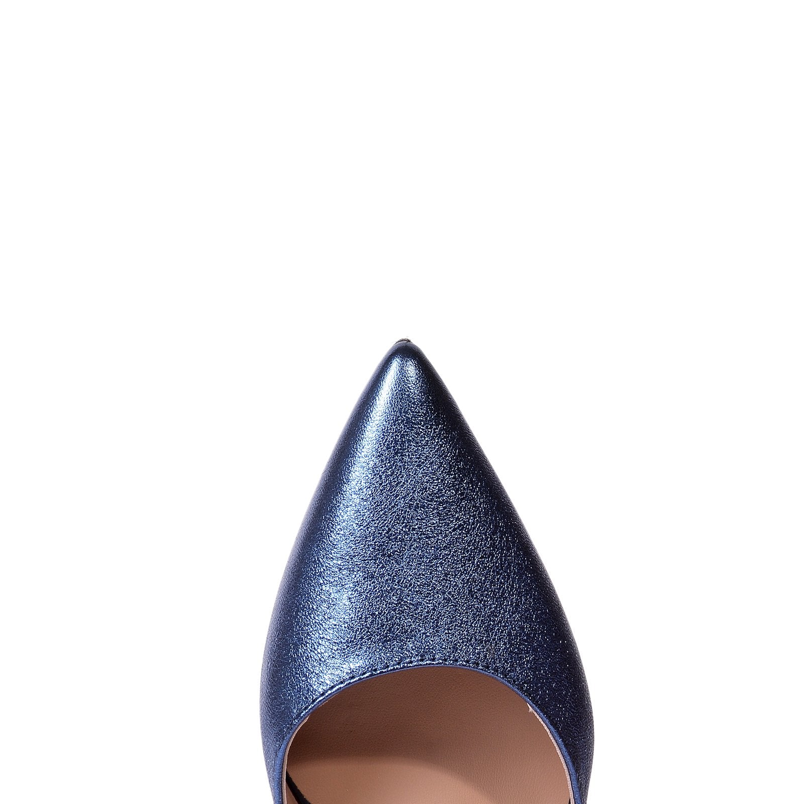 Viki Metallic Blue Leather Shoes Heels 790-008-1 - 5