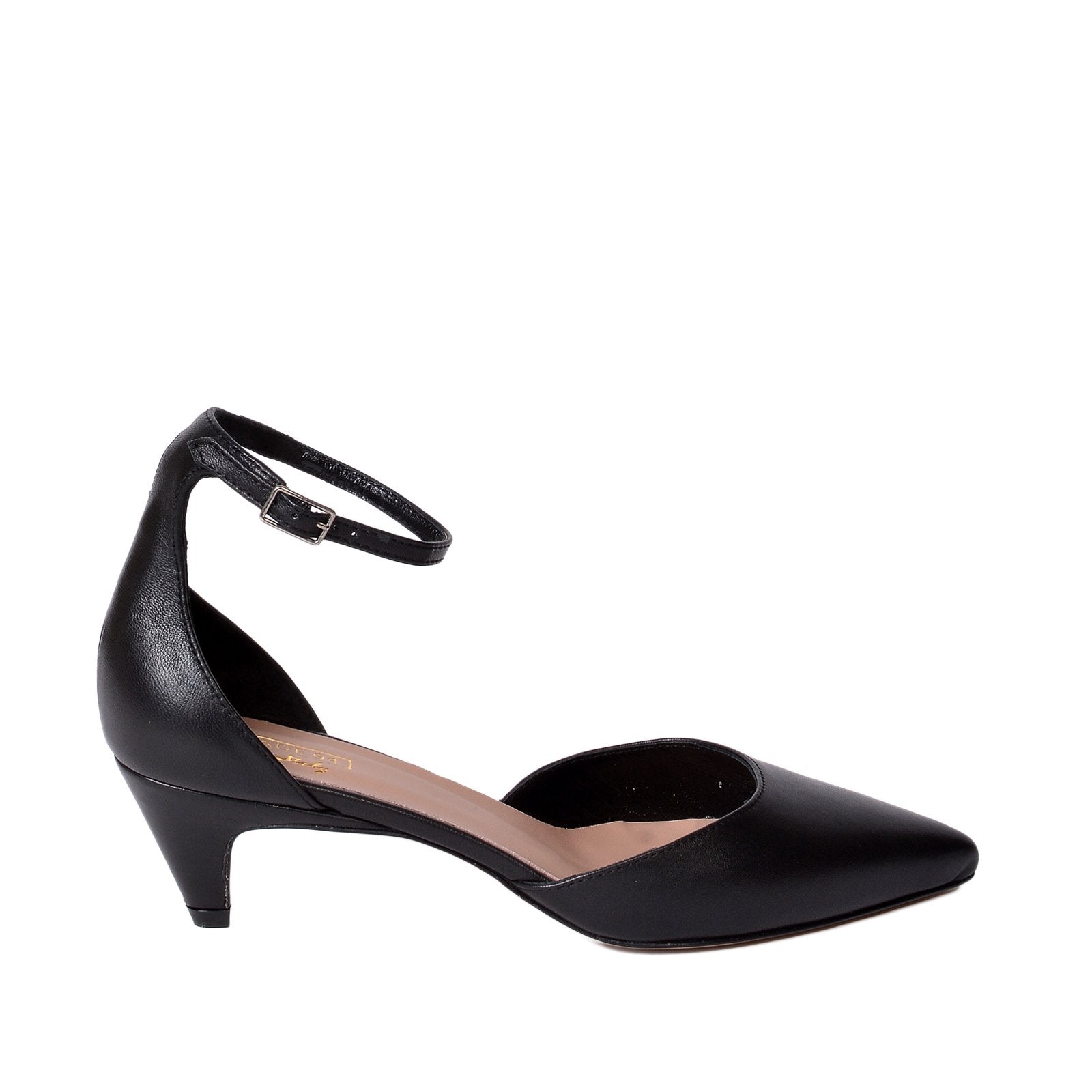 Viki Black Nappa Leather Shoes Heels 790-007-1 - 1
