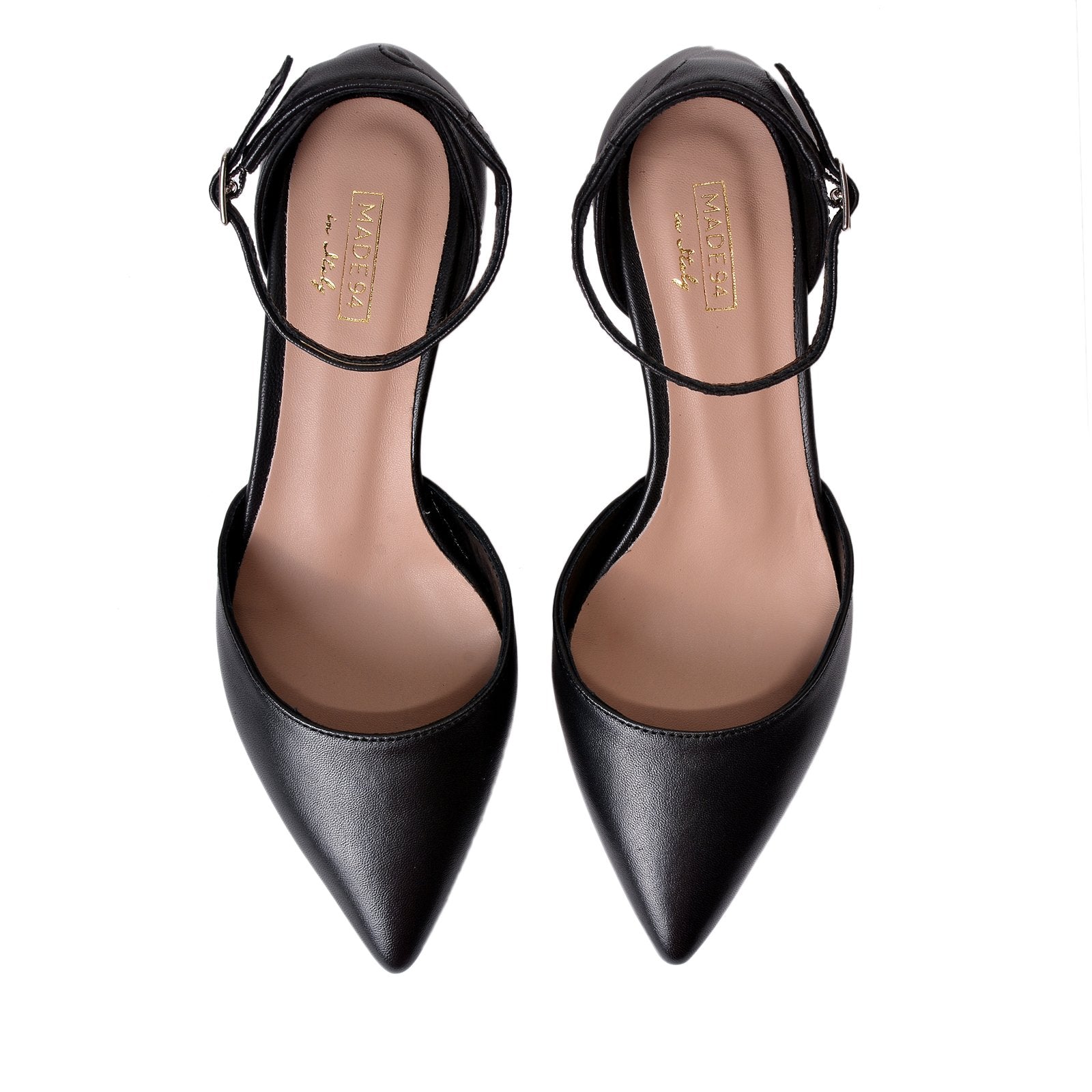 Viki Black Nappa Leather Shoes Heels 790-007-1 - 3