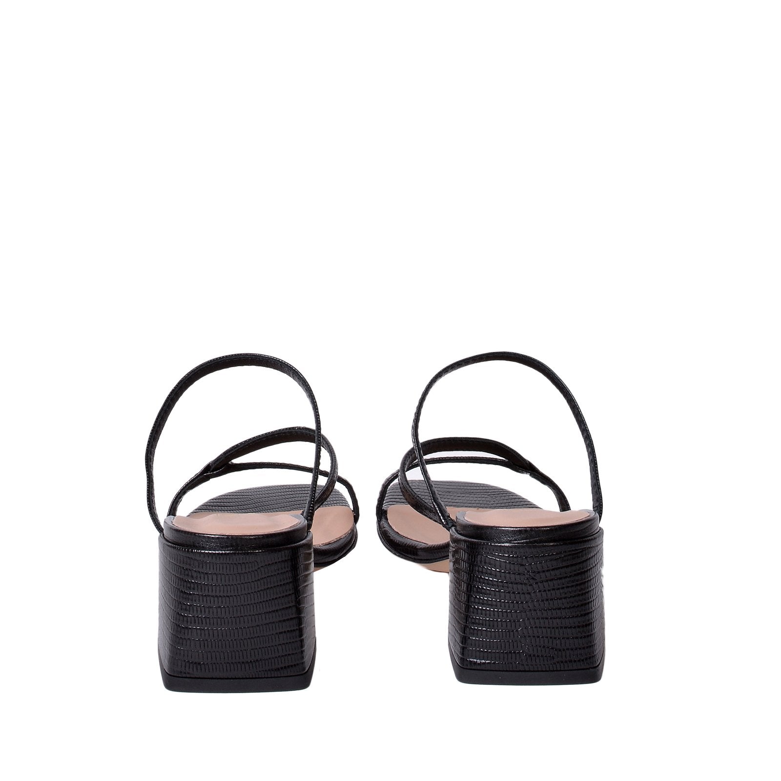 Perla Black Tejus Leather Sandals 790-009-1 - 7