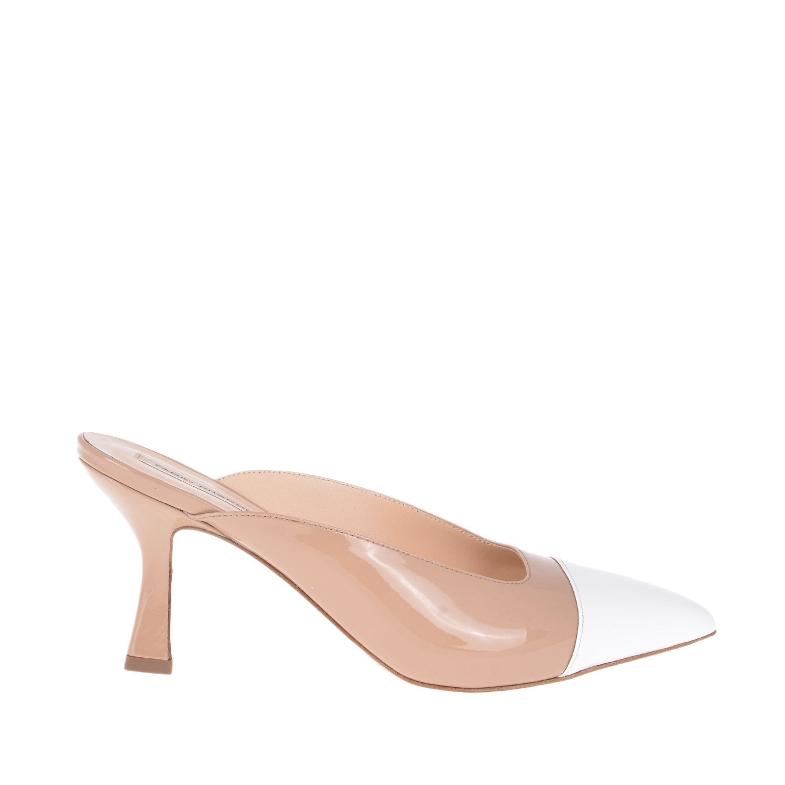 Ceppo Nude White Patent Mules Heels PATENT NUDE 2570 - 1