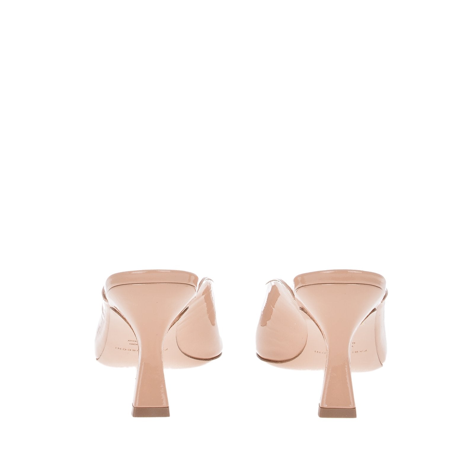 Ceppo Nude White Patent Mules Heels PATENT NUDE 2570 - 4