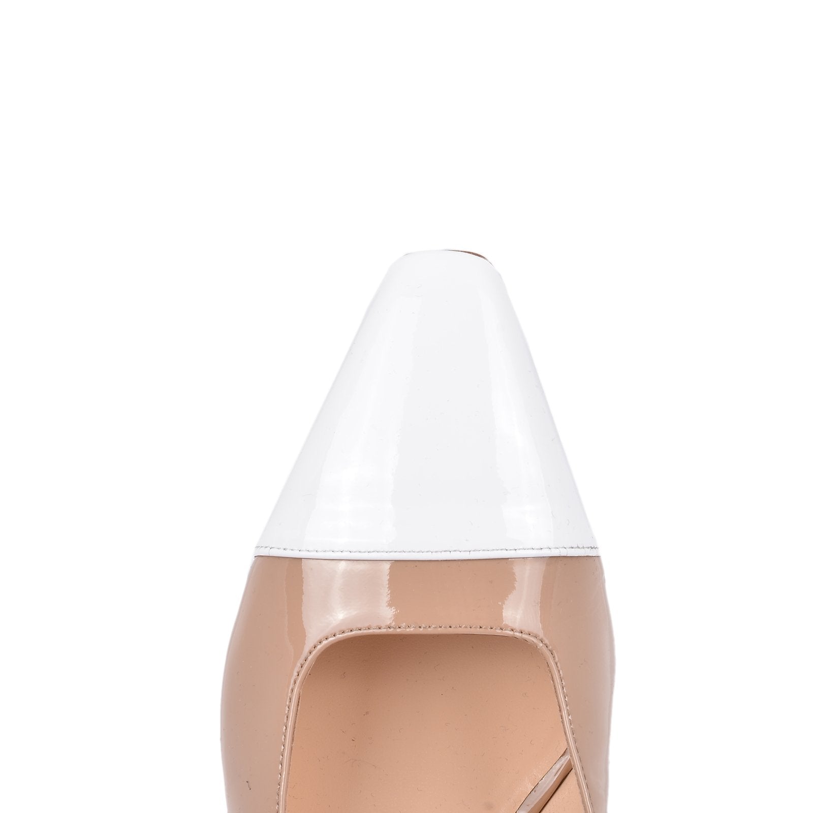 Ceppo Nude White Patent Mules Heels PATENT NUDE 2570 - 5