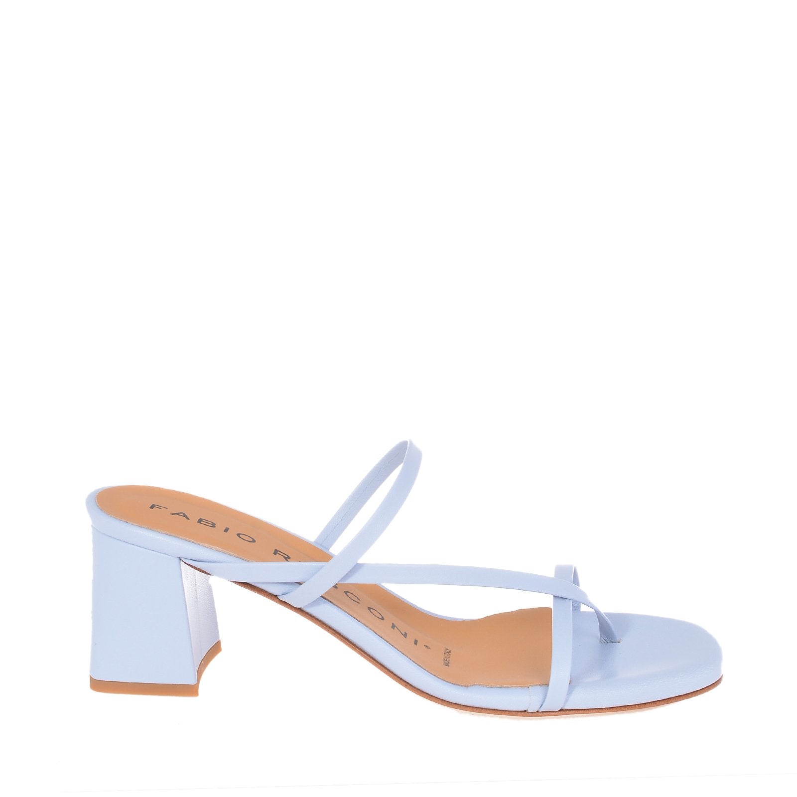 Nature Sky Blue Leather Sandals NUVOLA6983 - 1