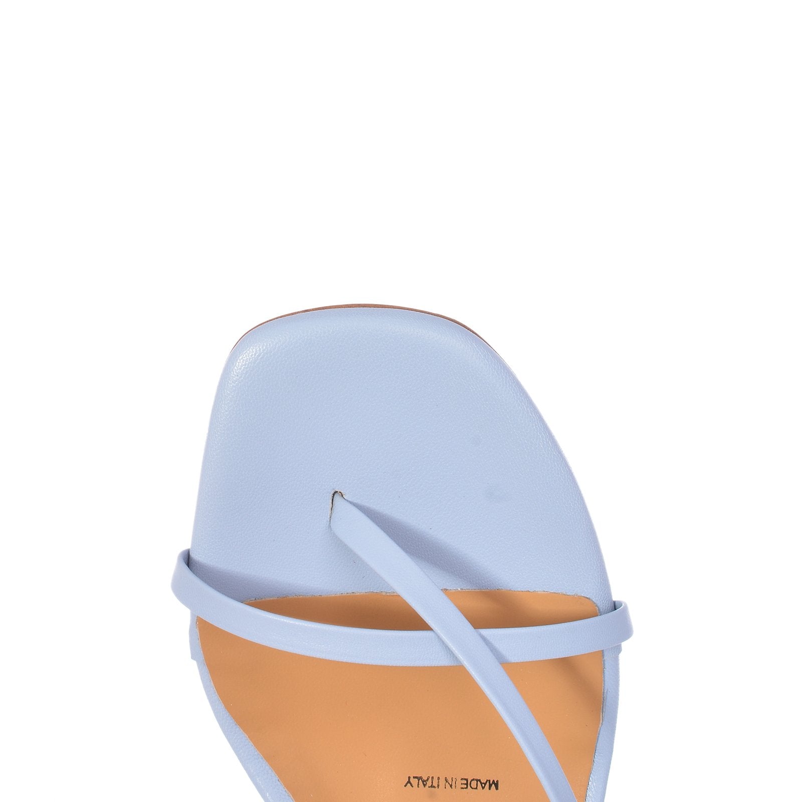 Nature Sky Blue Leather Sandals NUVOLA6983 - 5