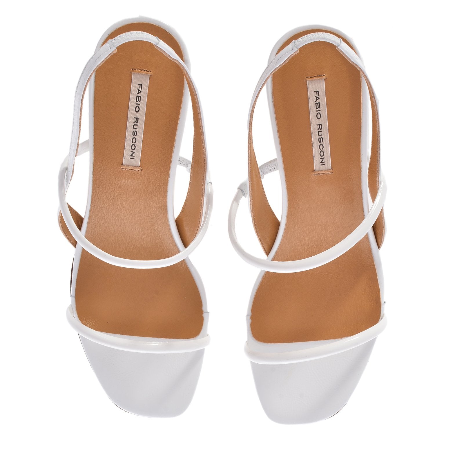 Iside White Naplack Leather Sandals BIANCO0100 - 4