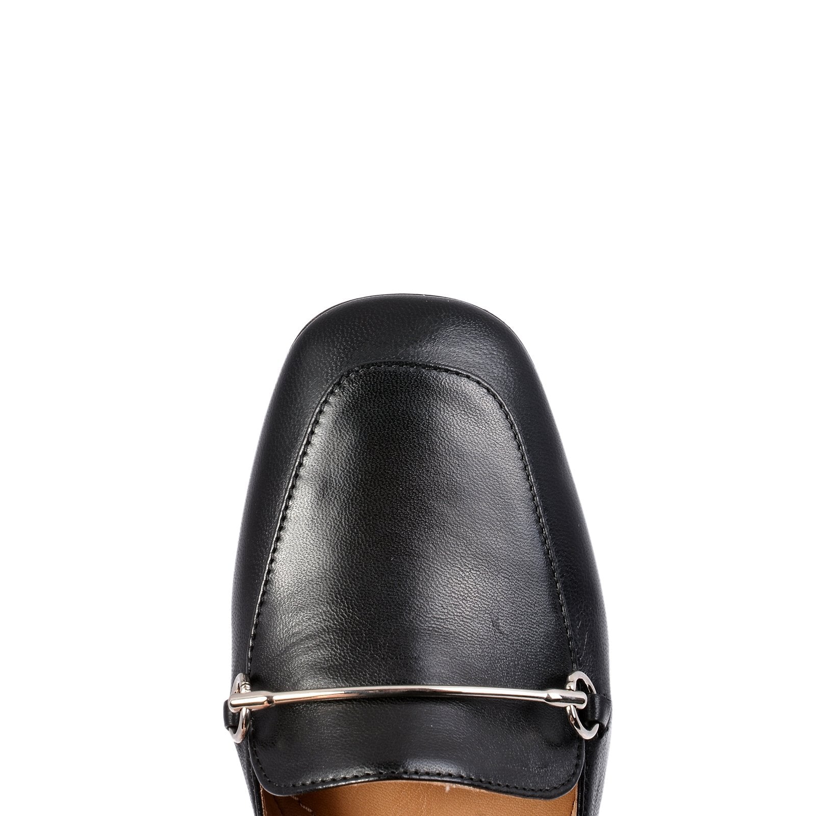 Lena Black Leather Loafers Flats 1144A - 6