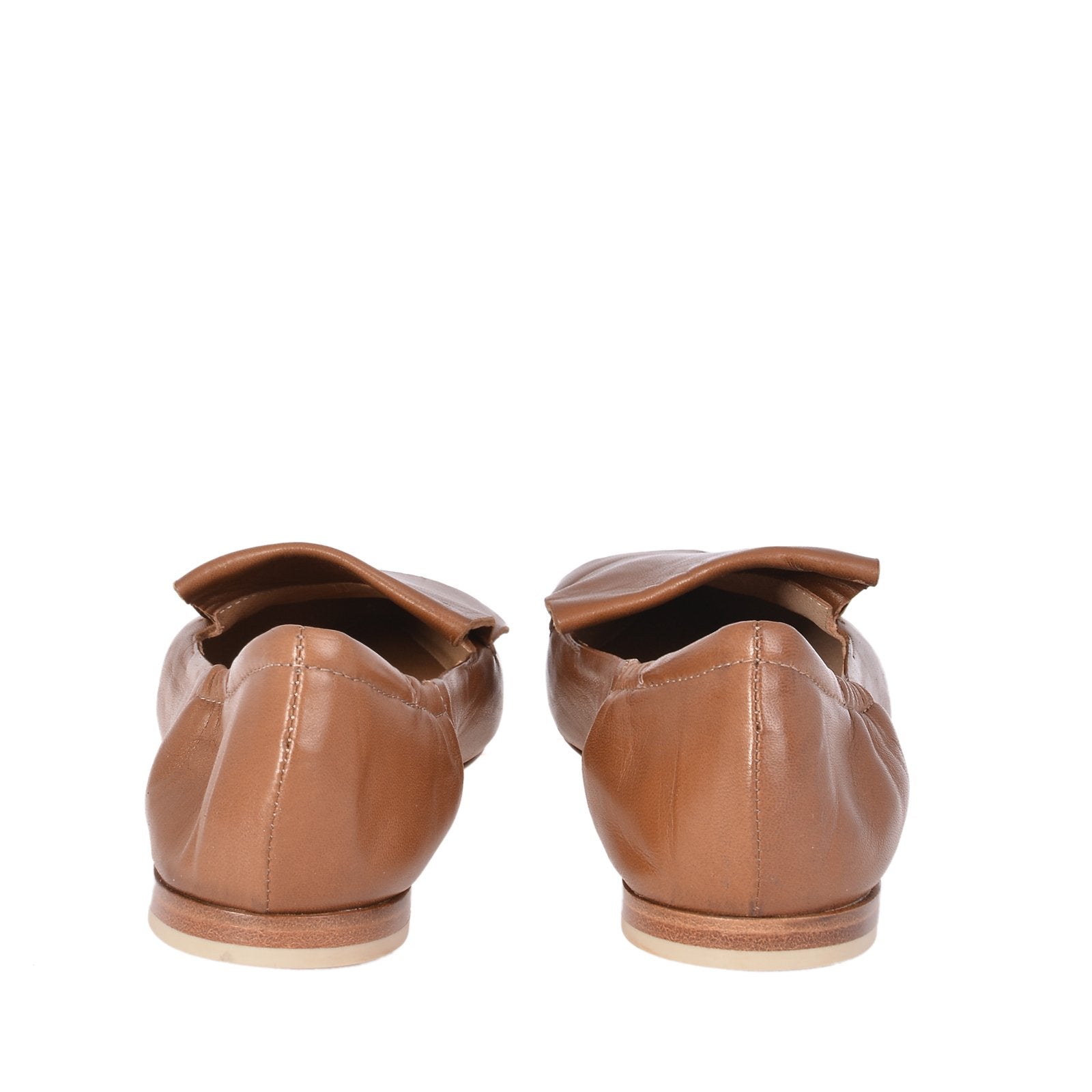 Grace Caramel Leather Loafers Flats 1744B-CARAMEL - 5