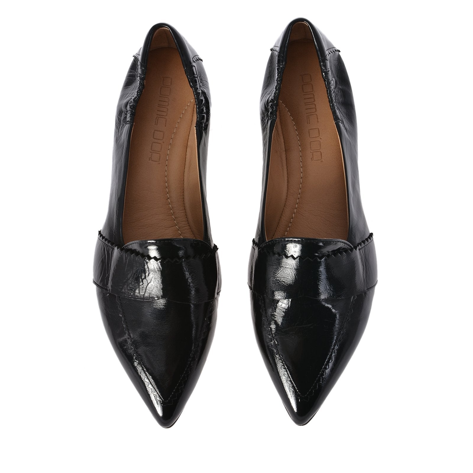 Grace Black Naplak Leather Loafers Flats 1922CBLACK - 4