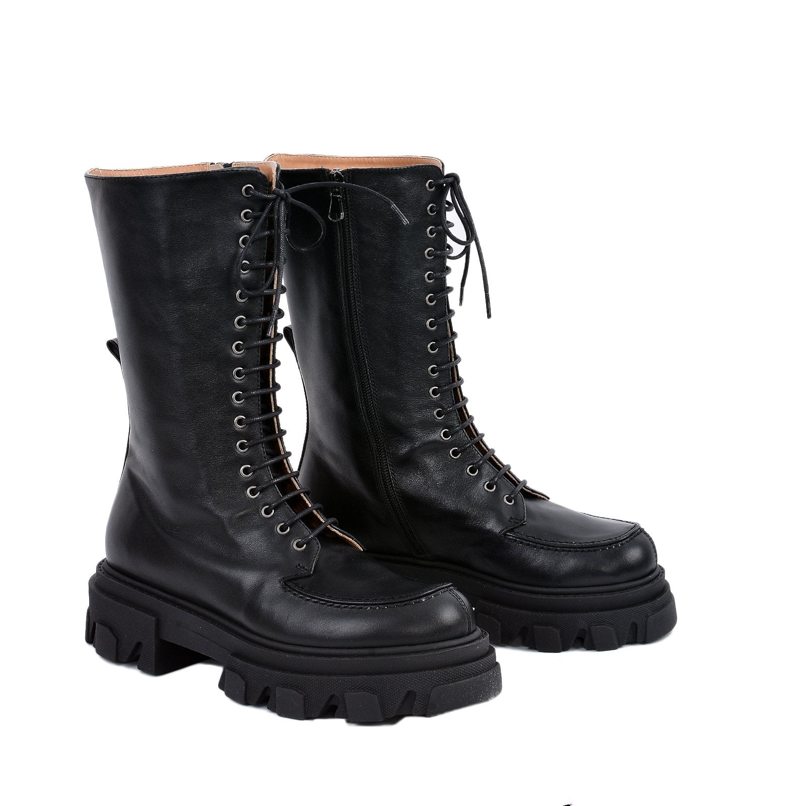 Ren Black High Combat Boots 2029VITELLO_NERO - 4
