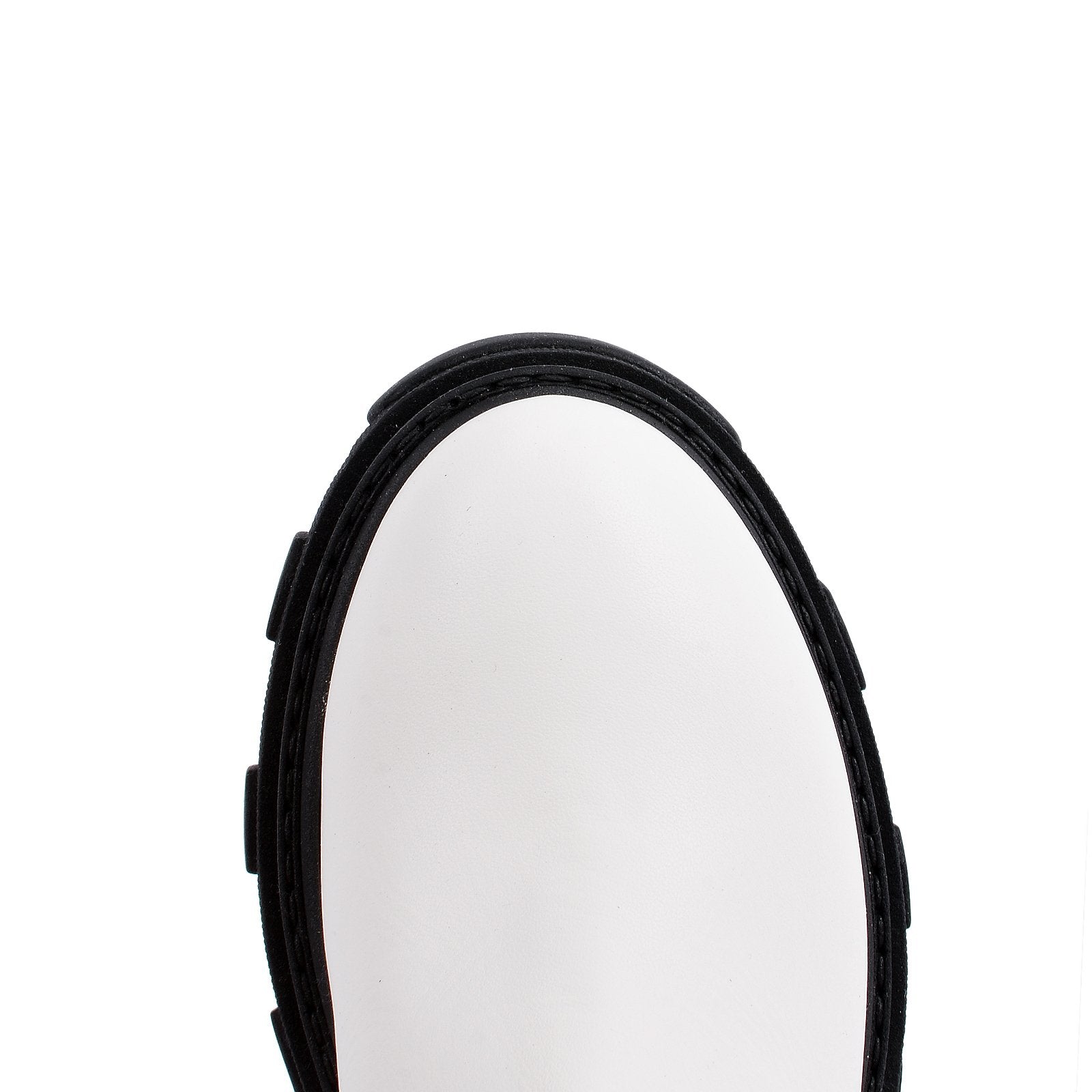 Rin White Elastic Combat Boots 2027VITELLO_BIANCO - 7