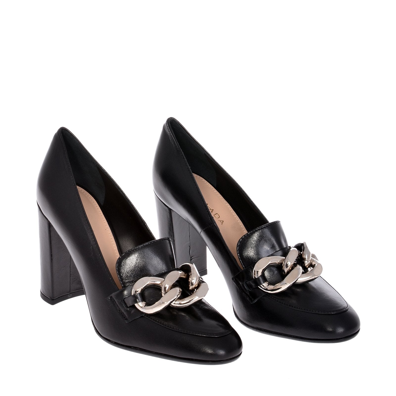 Mai Black Leather Shoes Heels 1240_NERO - 3