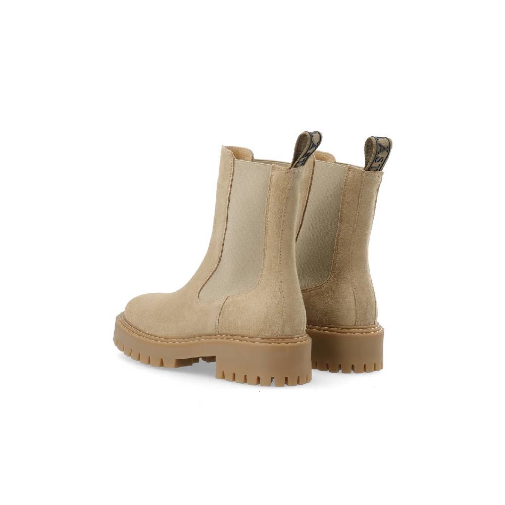 Demmi Beige Suede Chelsea Boots Boots