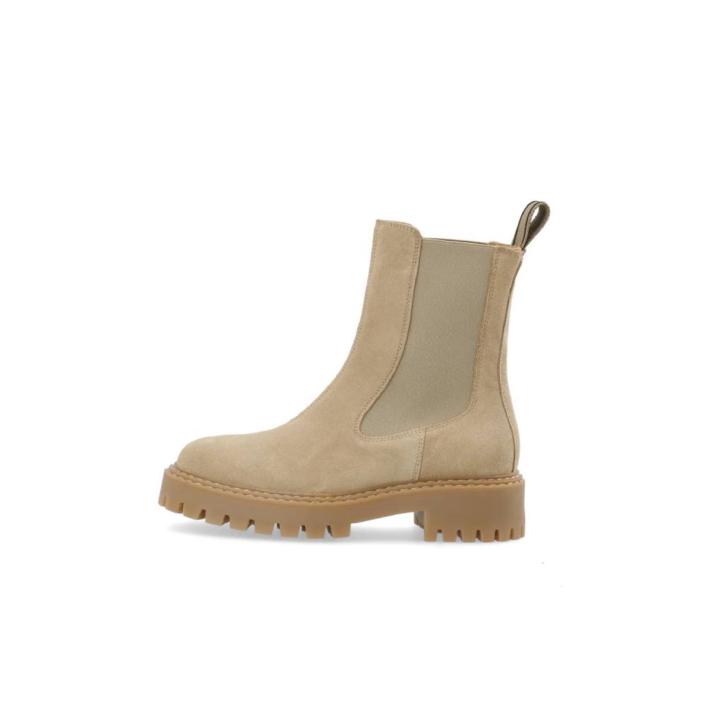 Demmi Beige Suede Chelsea Boots Boots