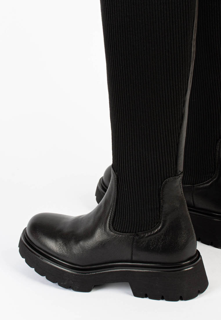 Electra Black High Chelsea Boots ELECTRA-BLK - 7