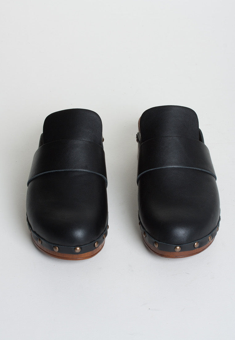 Ester Black Studded Leather Clogs ESTER-BLACK - 7