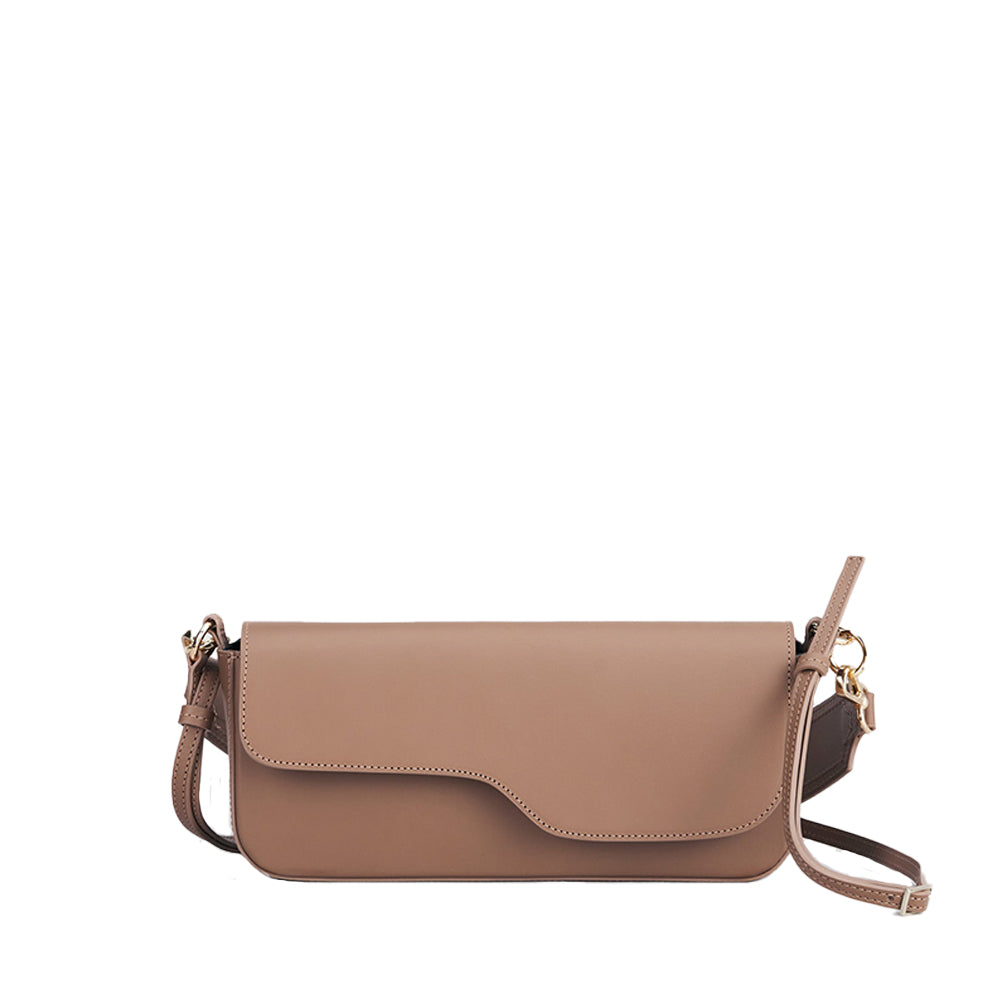 Ercolano Hazelnut Leather Shoulder Bag 112114